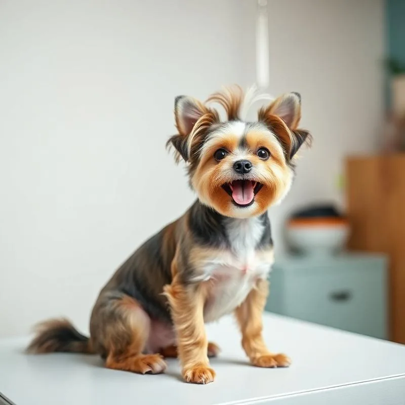 Illustration of pet grooming, 2 of 3
